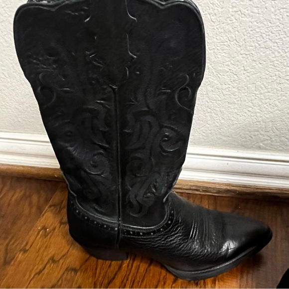 Justin Black Western Women's Boots Size 7C - Picture 6 of 12